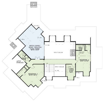 Second Floor for House Plan #110-00903