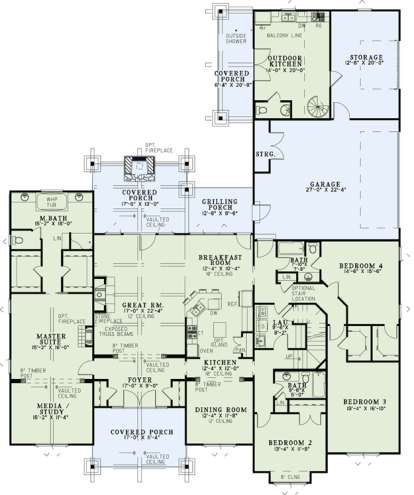 Floorplan 1 for House Plan #110-00904