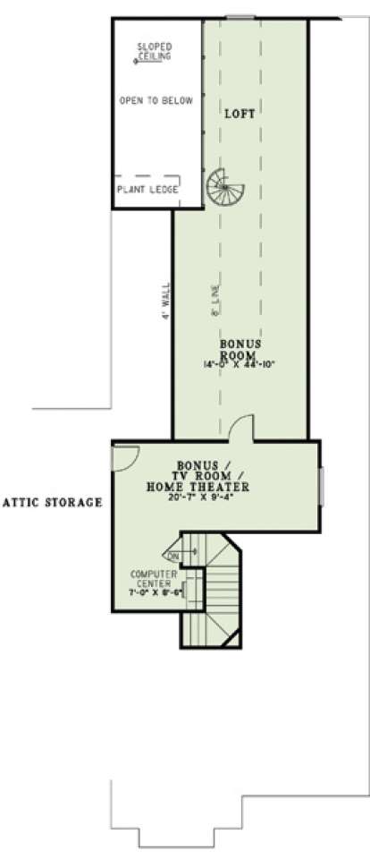 Bonus Room for House Plan #110-00904