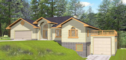 2 Bed, 3 Bath, 3302 Square Foot House Plan - #039-00097