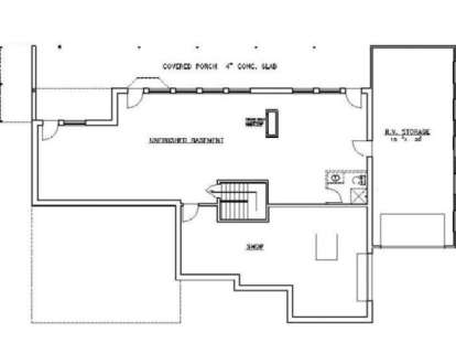 Basement Floor for House Plan #039-00097