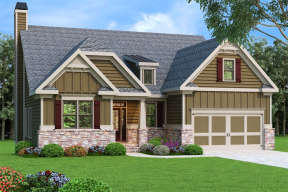 Craftsman House Plan #009-00117 Elevation Photo