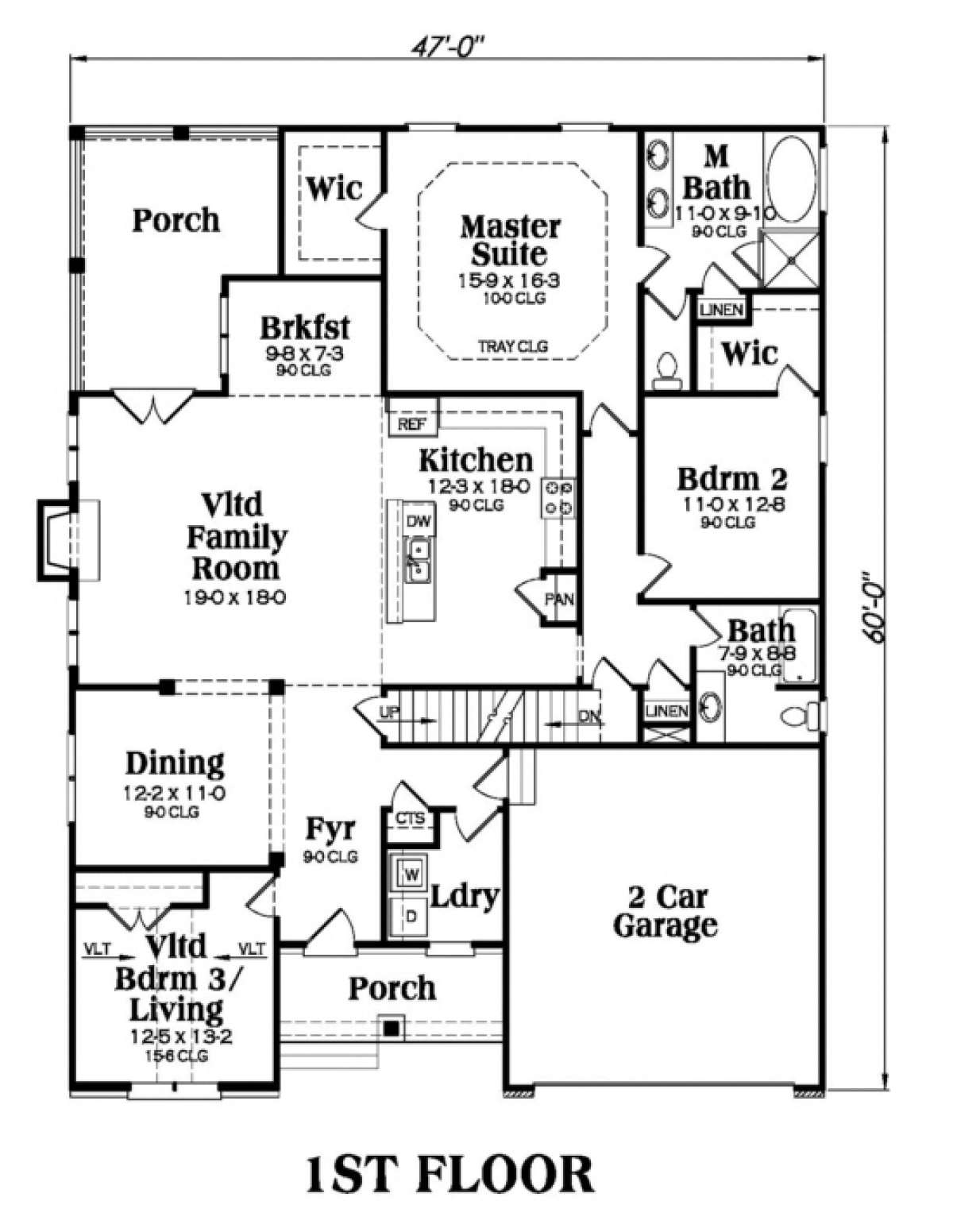 Main Floor for House Plan #009-00117