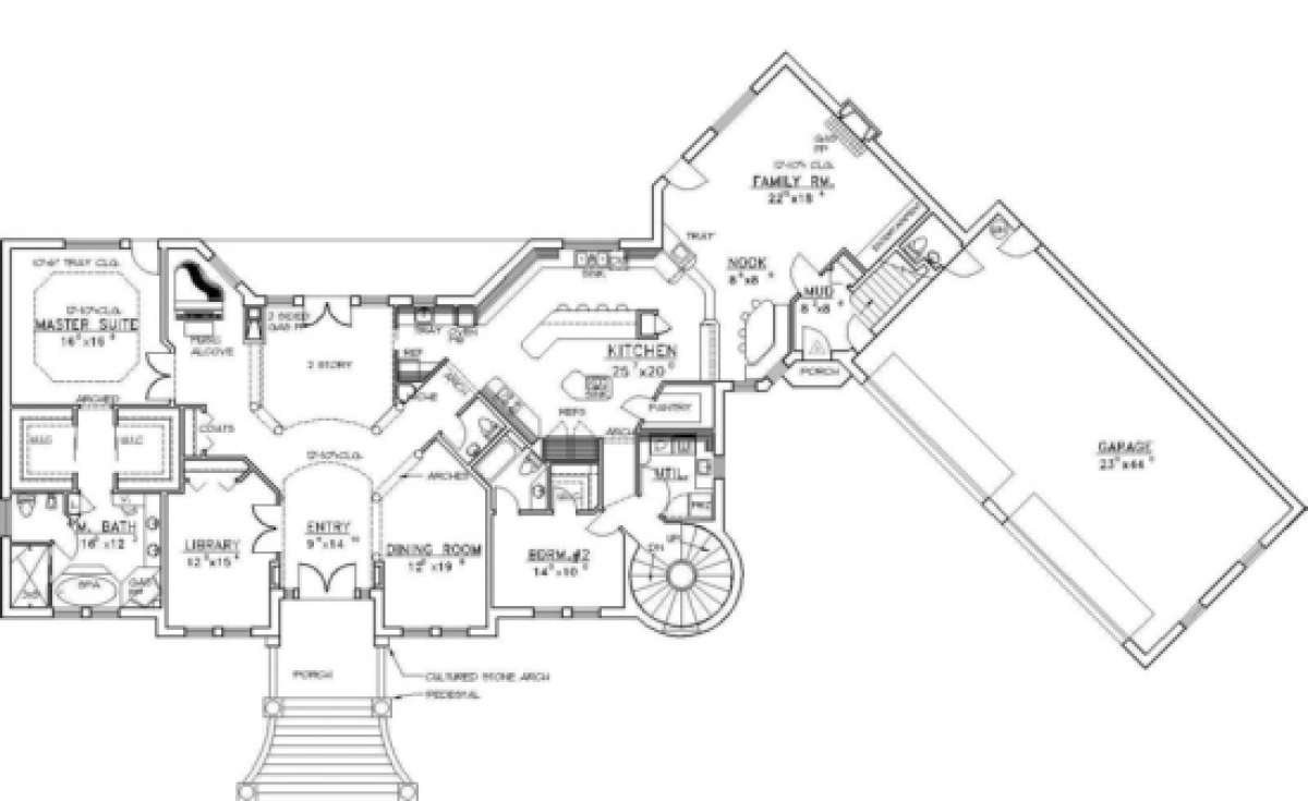 First Floor for House Plan #039-00098