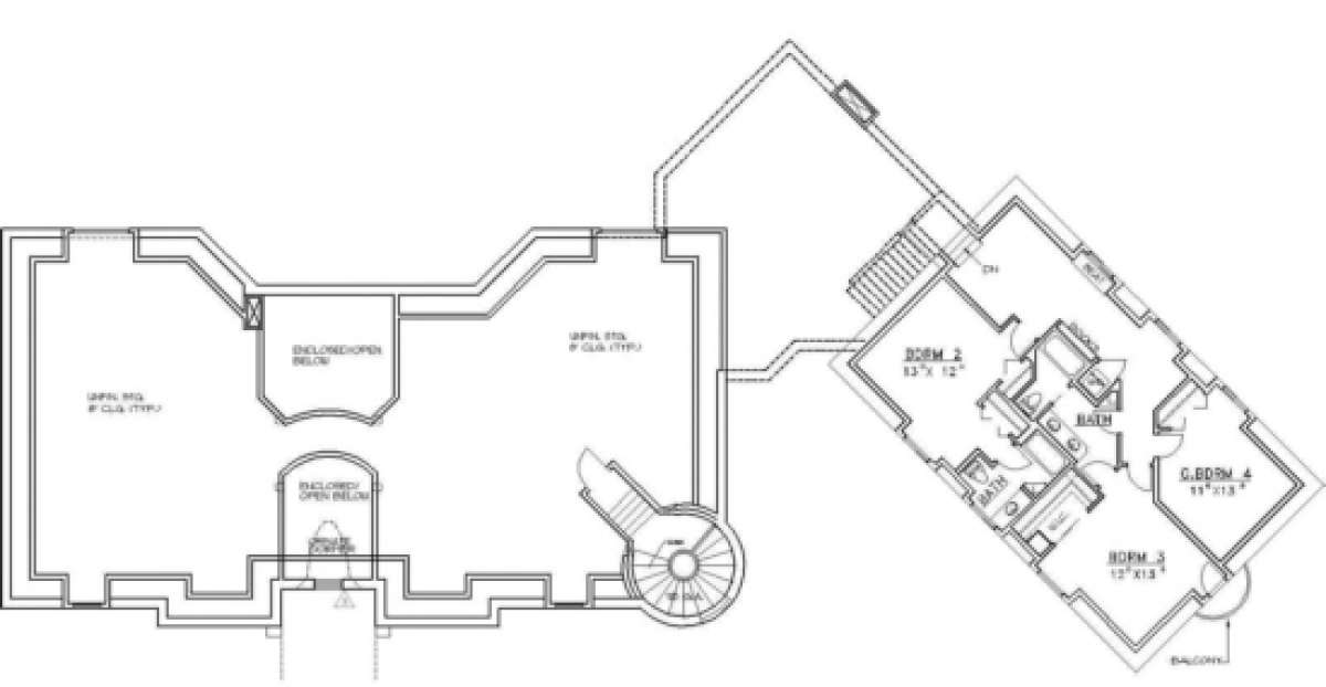Second Floor for House Plan #039-00098
