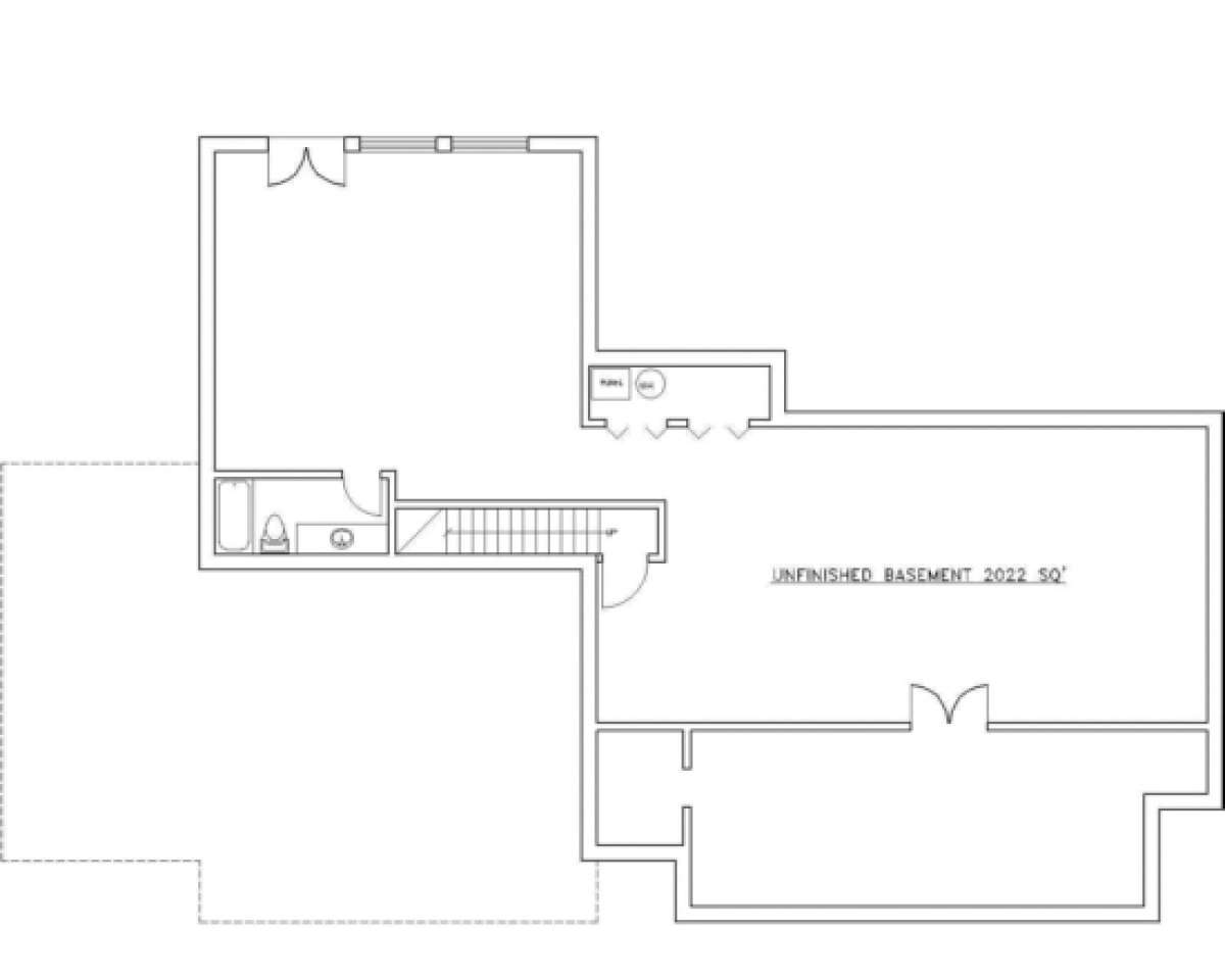 Basement Floor for House Plan #039-00100