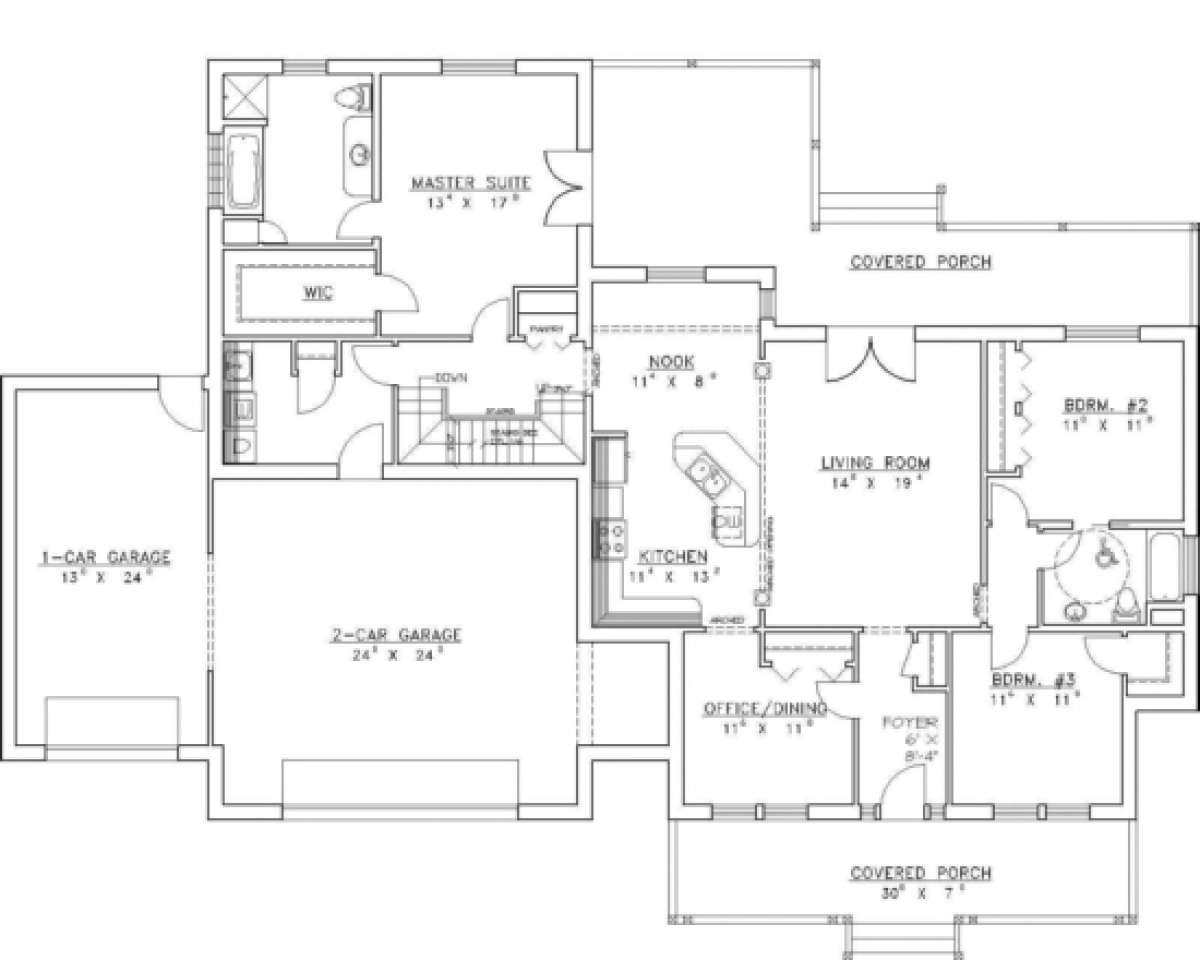 Main Floor for House Plan #039-00100