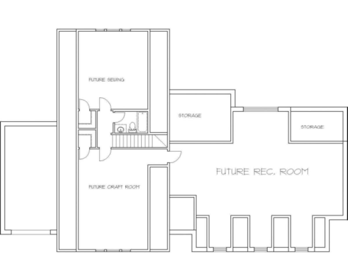 Attic Floor for House Plan #039-00100