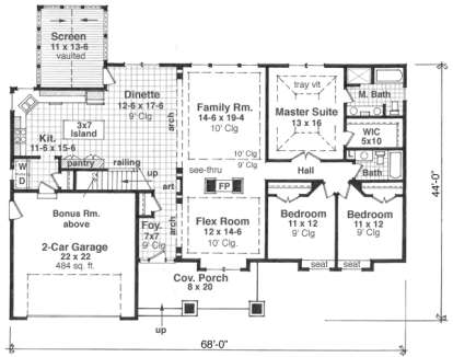Main Floor for House Plan #098-00261