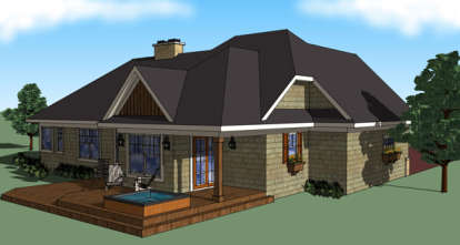 Country House Plan #098-00262 Elevation Photo