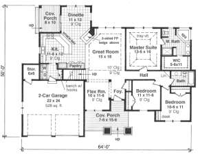 Main Floor for House Plan #098-00262