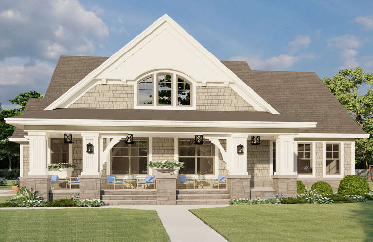 Bungalow House Plan #098-00263 Elevation Photo