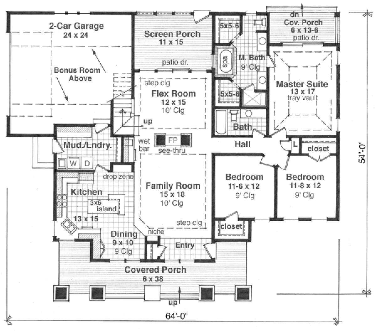 Main Floor for House Plan #098-00263