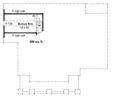 Bonus Room for House Plan #098-00263
