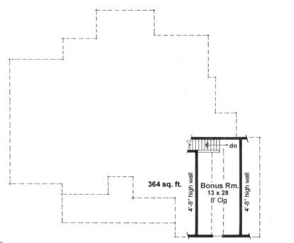 Bonus Room for House Plan #098-00264