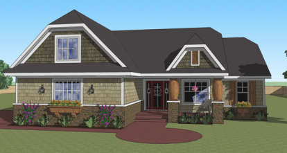 Bungalow House Plan #098-00265 Elevation Photo