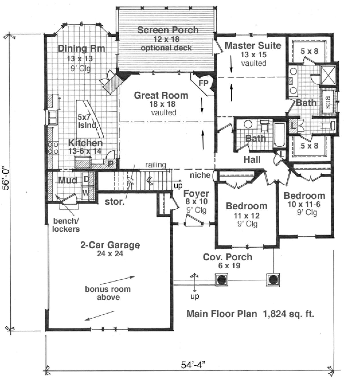 Main Floor for House Plan #098-00265