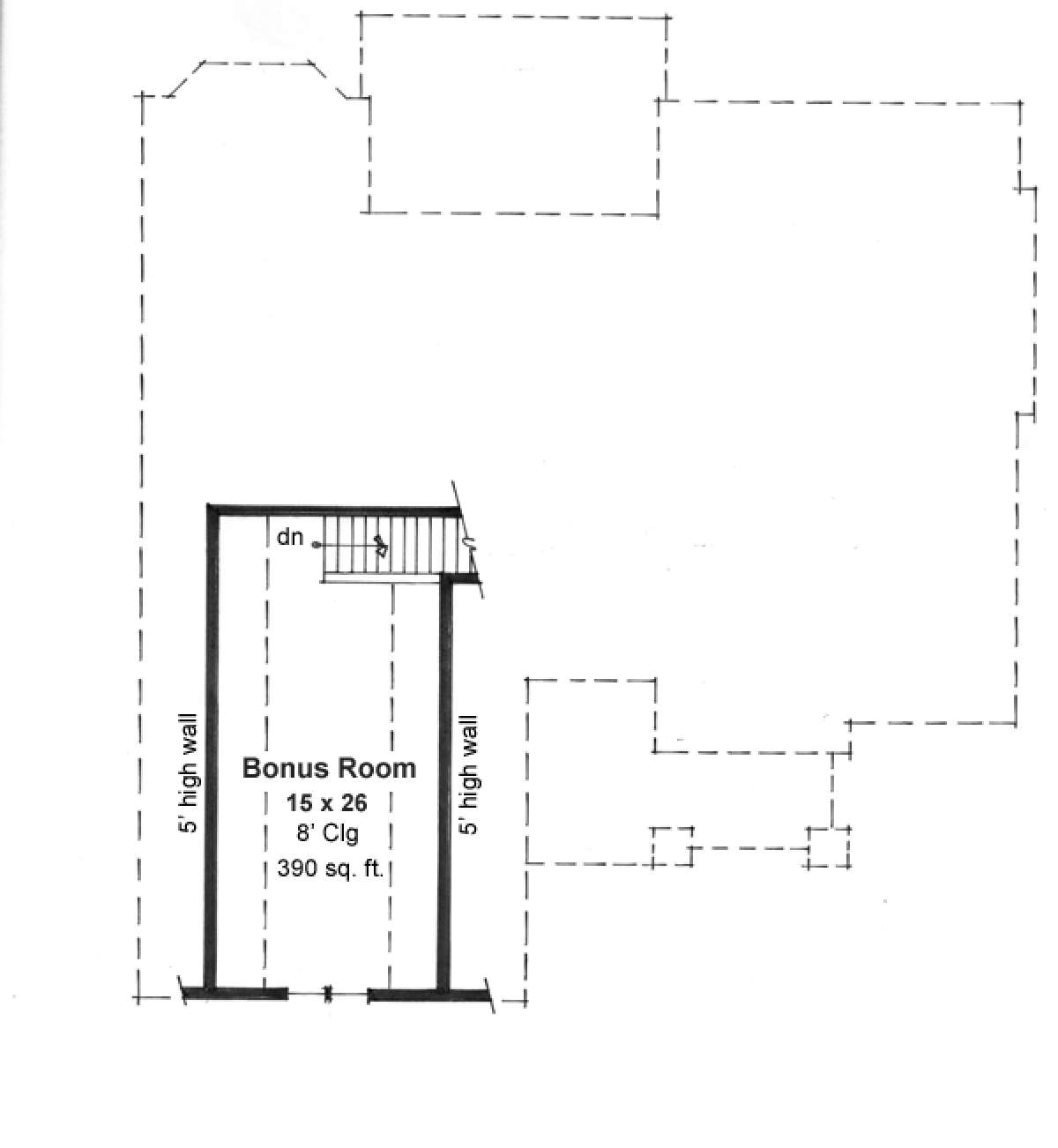 Bonus Room for House Plan #098-00265
