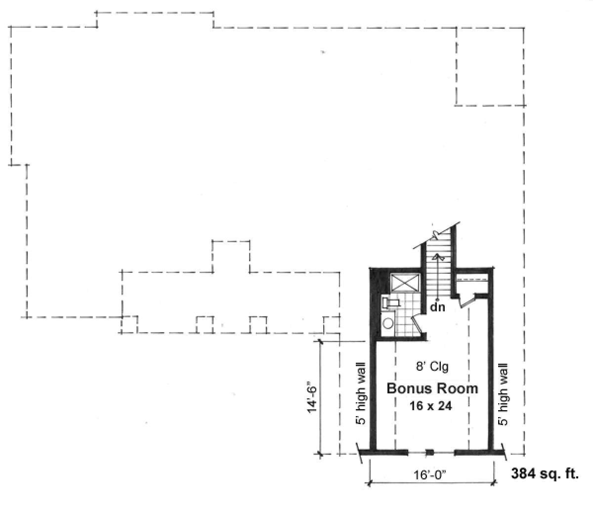 Bonus Room for House Plan #098-00266