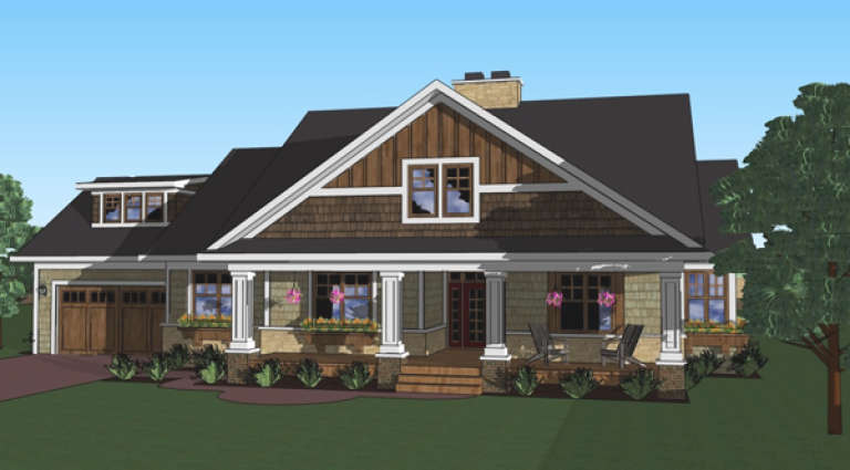 Craftsman House Plan #098-00267 Elevation Photo