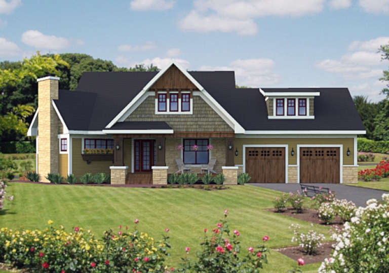 Craftsman House Plan #098-00268 Elevation Photo