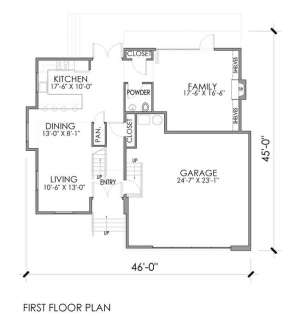 Floorplan 1 for House Plan #4396-00002