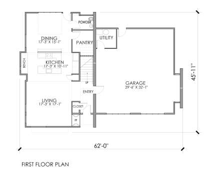 Floorplan 1 for House Plan #4396-00004