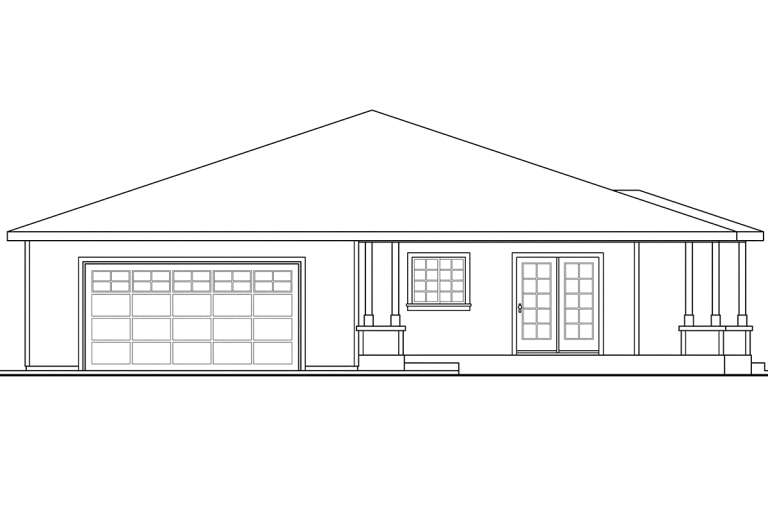Cabin House Plan #035-00563 Elevation Photo
