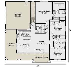 Main Floor  for House Plan #035-00563