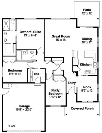 Floor Plan for House Plan #035-00564