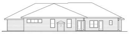 Ranch House Plan #035-00565 Elevation Photo
