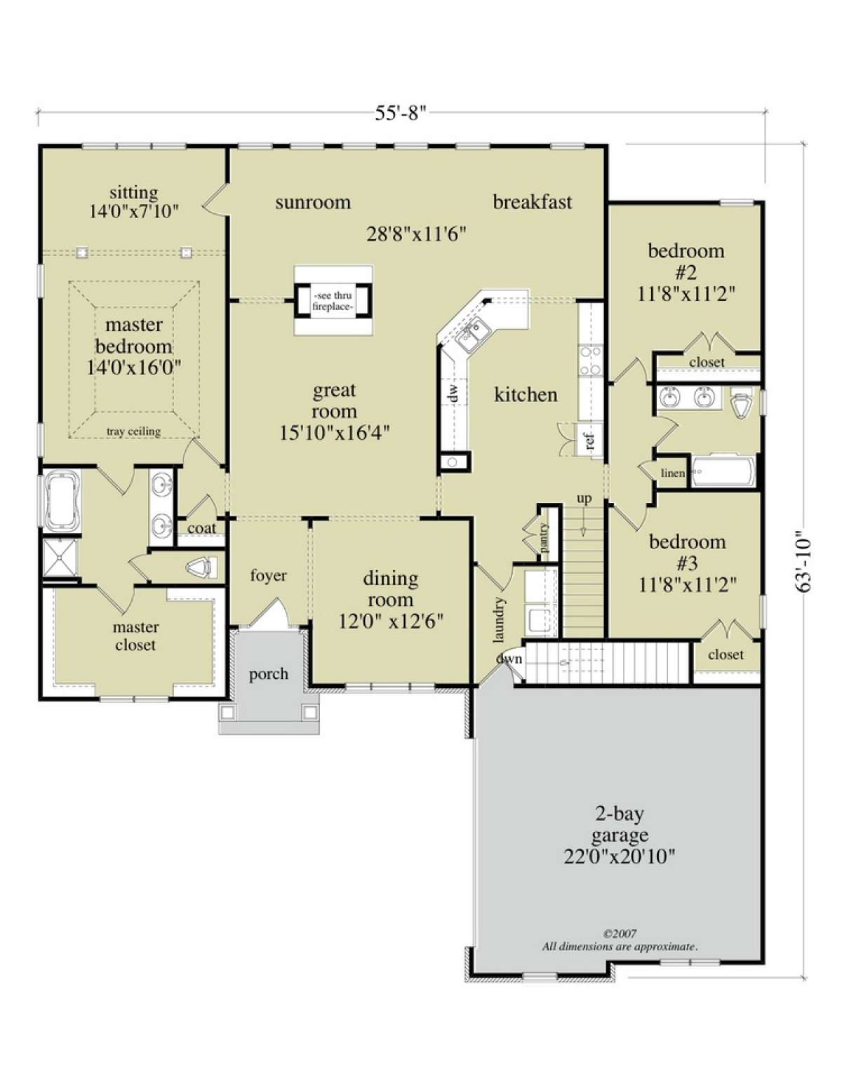 Floorplan 1 for House Plan #957-00044