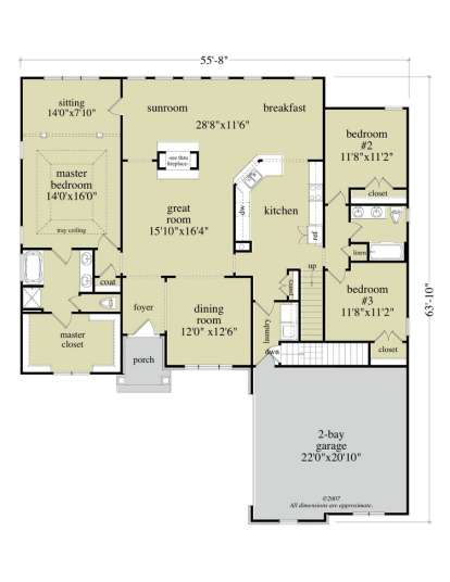 Floorplan 1 for House Plan #5458-00044