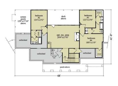 Floorplan 1 for House Plan #5458-00047