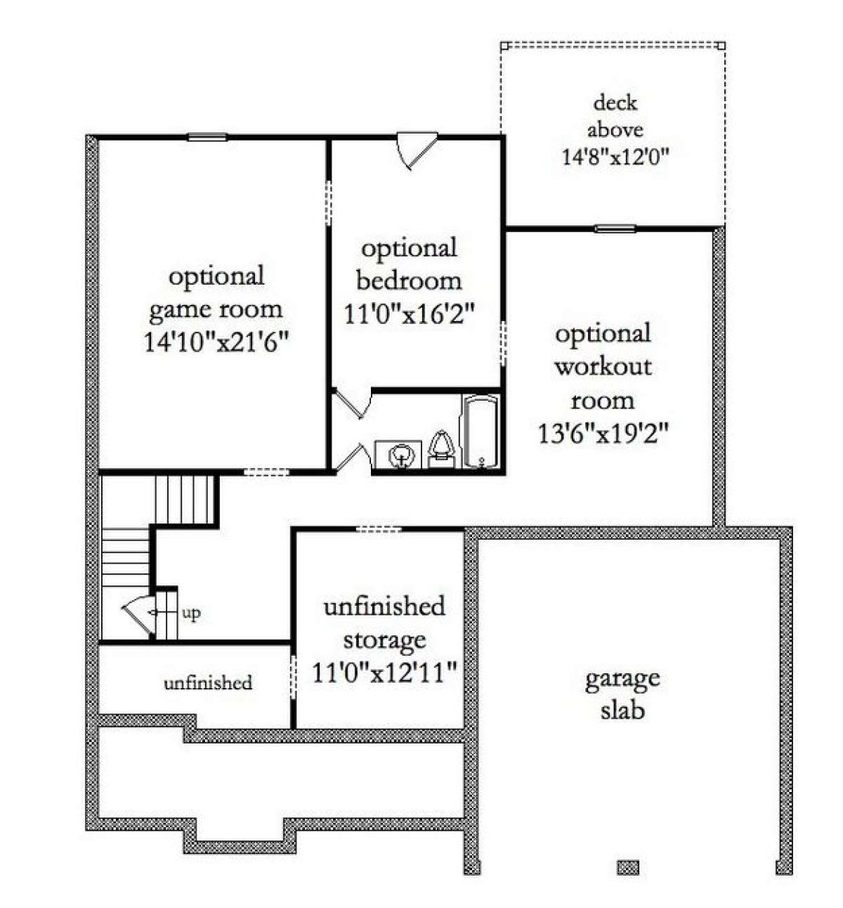 Basement Floor Plan for House Plan #957-00048