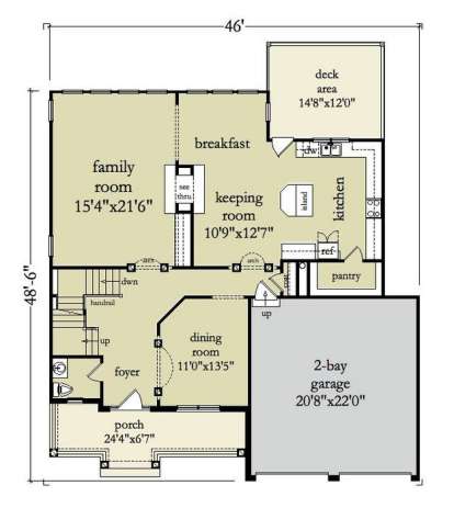 Floorplan 2 for House Plan #5458-00048