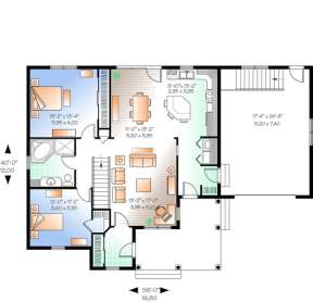 Floorplan 1 for House Plan #034-00961