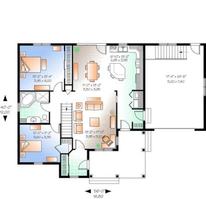 Floorplan1 for House Plan #034-00961