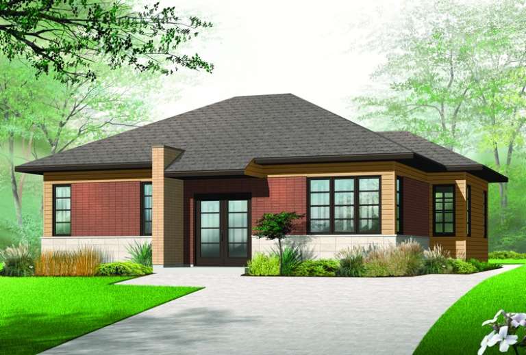 Contemporary House Plan #034-00967 Elevation Photo