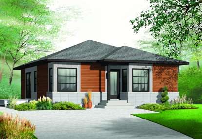 Modern House Plan #034-00968 Elevation Photo