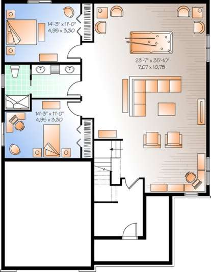 Basement for House Plan #034-00969