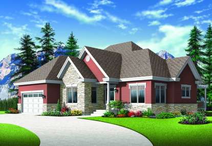 Northwest House Plan #034-00971 Elevation Photo