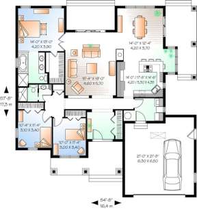 Main Floor for House Plan #034-00972