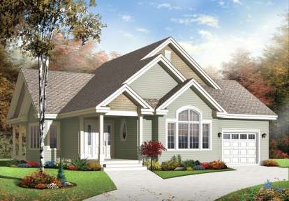 3 Bed, 1 Bath, 1507 Square Foot House Plan - #034-00973
