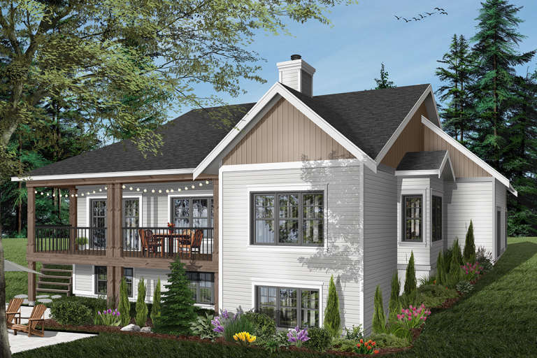 Vacation House Plan #034-00978 Elevation Photo