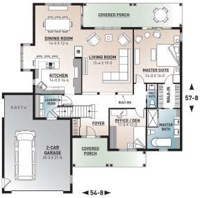 Main Floor for House Plan #034-00978