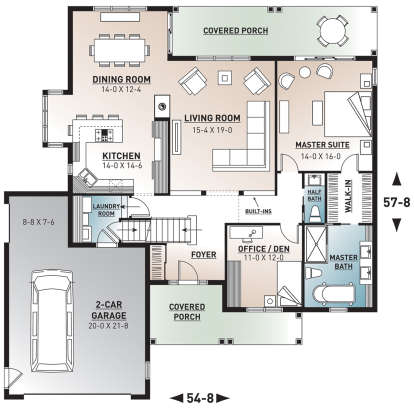 Main Floor for House Plan #034-00978