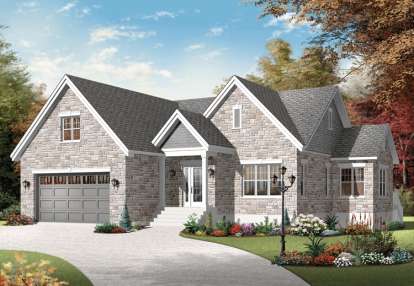 European House Plan #034-00979 Elevation Photo