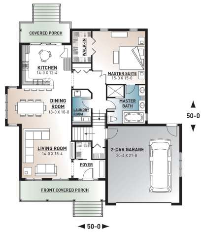 Main Floor for House Plan #034-00980