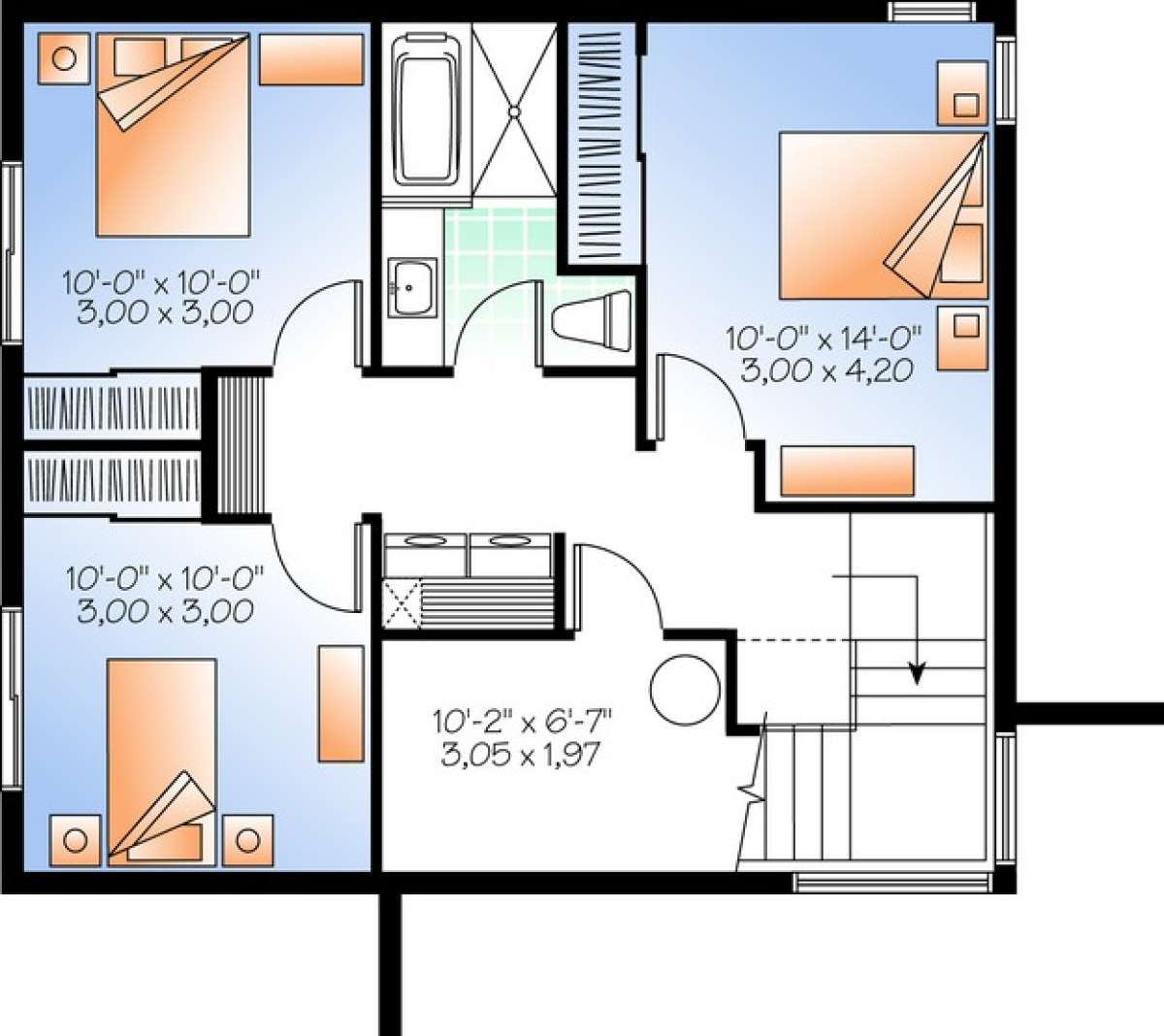 Basement Floor Plan for House Plan #034-00981